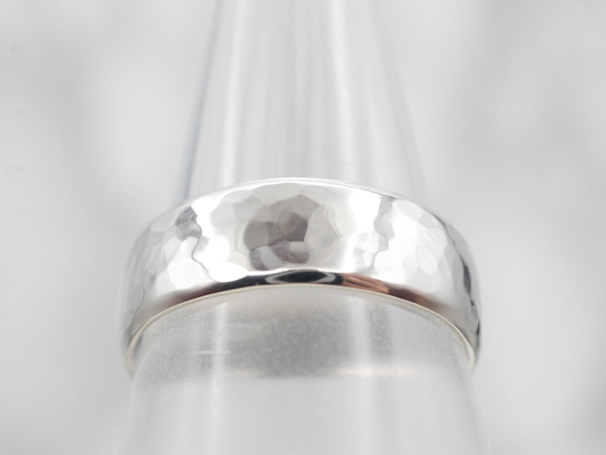 Bold Platinum Hammered Band