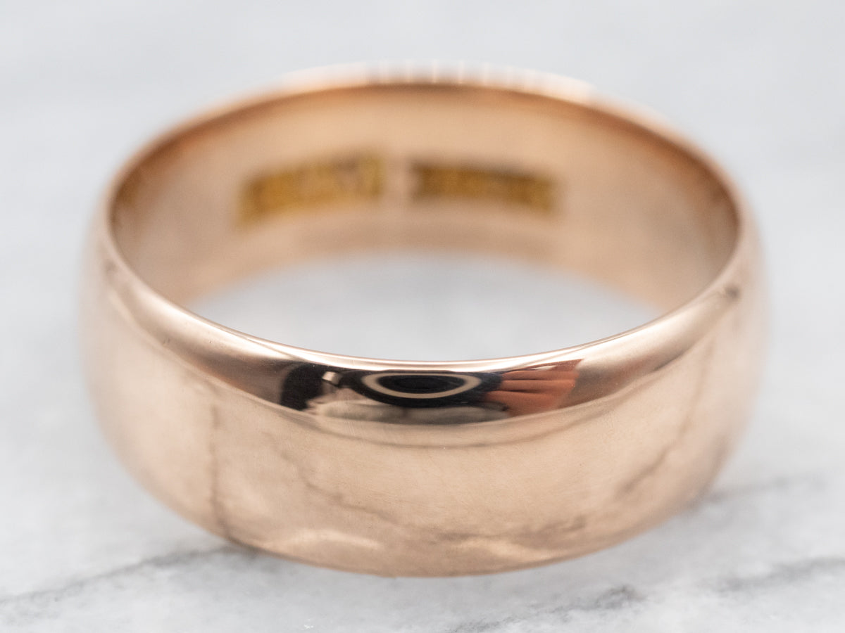 Antique Rose Gold Plain Band