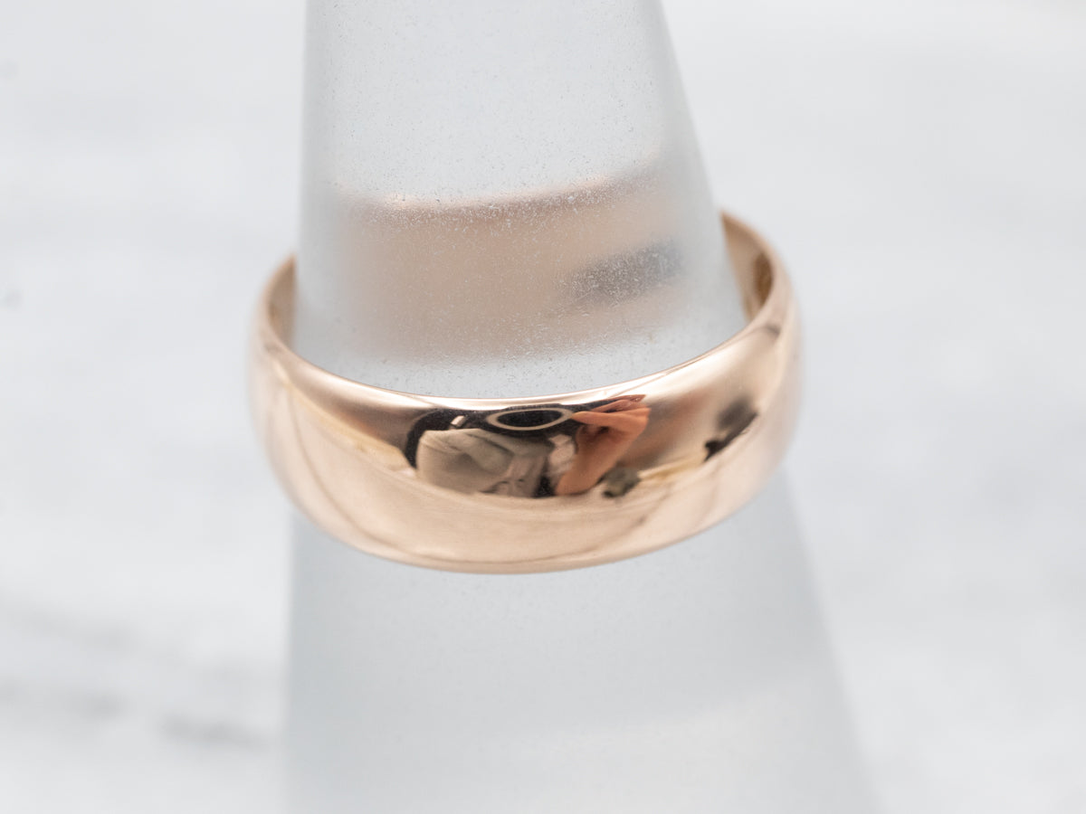 Antique Rose Gold Plain Band