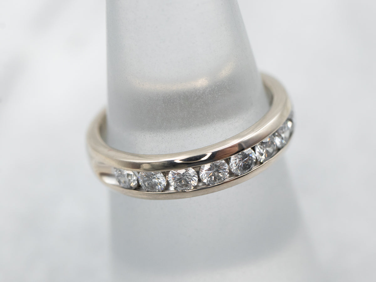 Utterly Timeless White Gold Channel Set Diamond Wedding Band