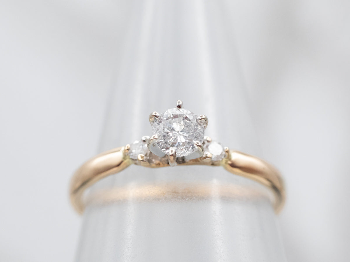 Classic Three Stone Diamond Engagement Ring