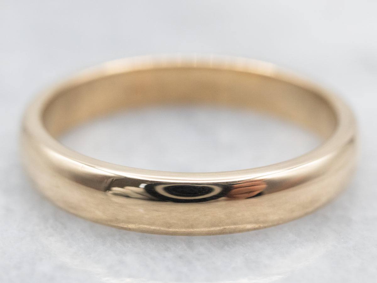 Simple Yellow Gold Plain Wedding Band