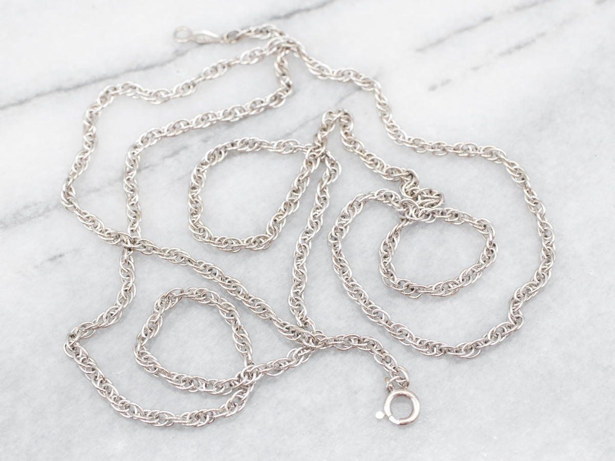 Classic White Gold Rope Chain