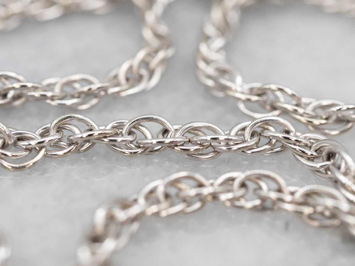 Classic White Gold Rope Chain