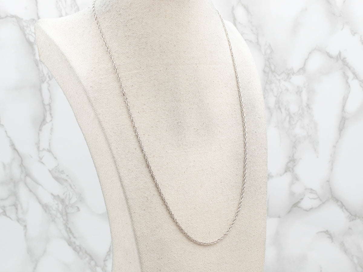 Classic White Gold Rope Chain