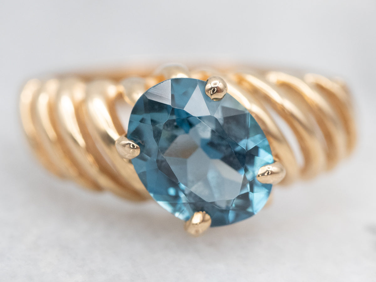 London Blue Topaz Solitaire Ring