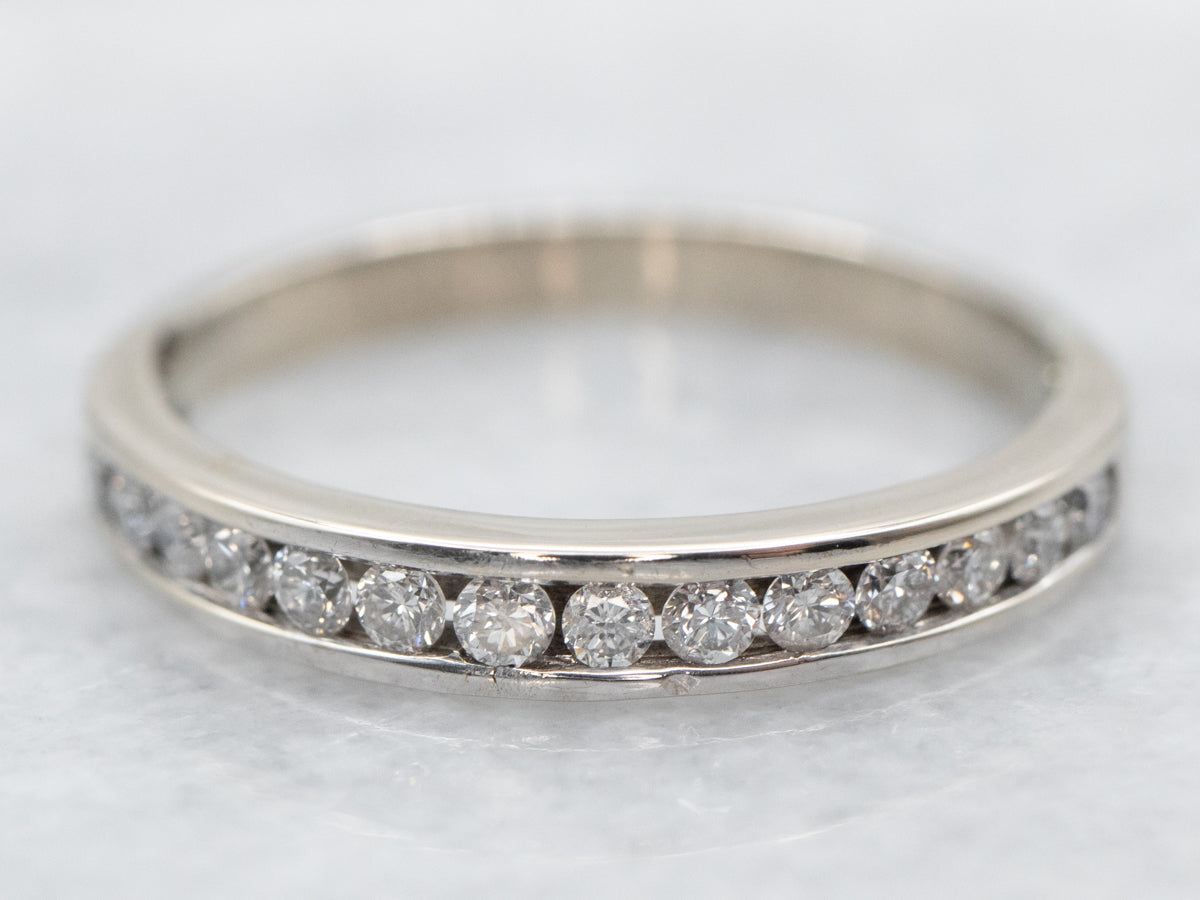 White Gold Channel Set Diamond Band