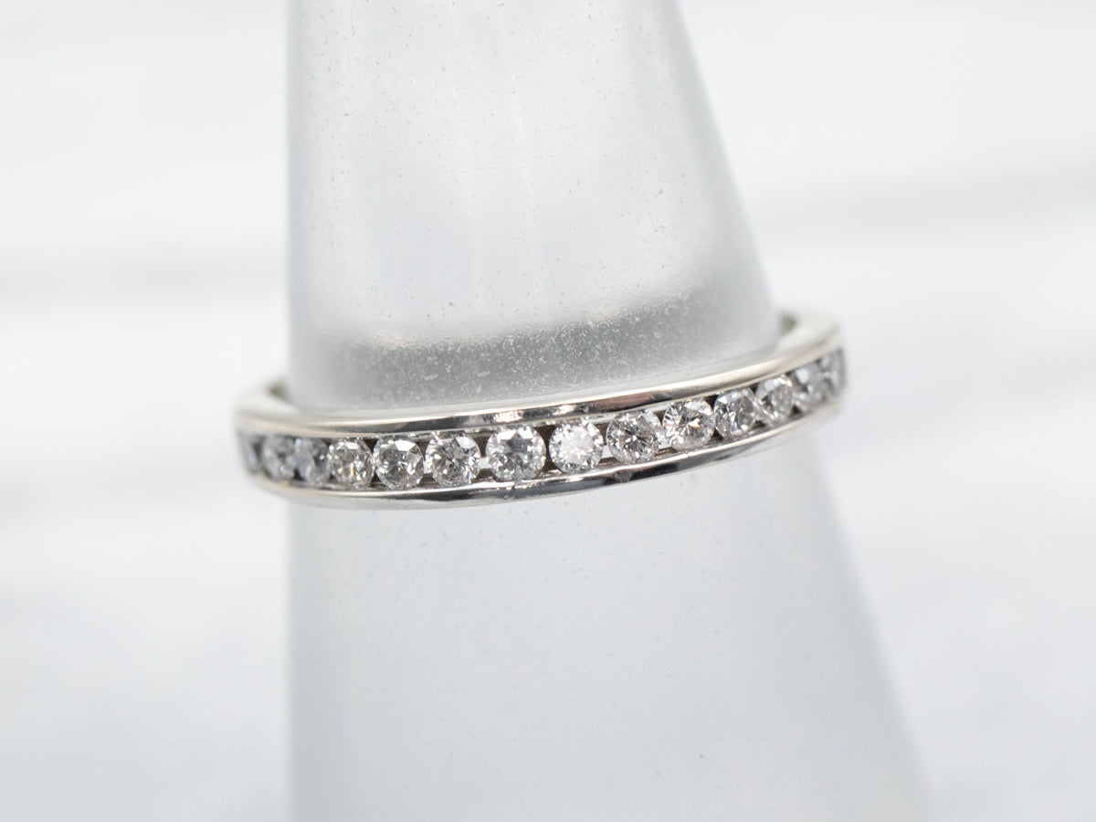 White Gold Channel Set Diamond Band