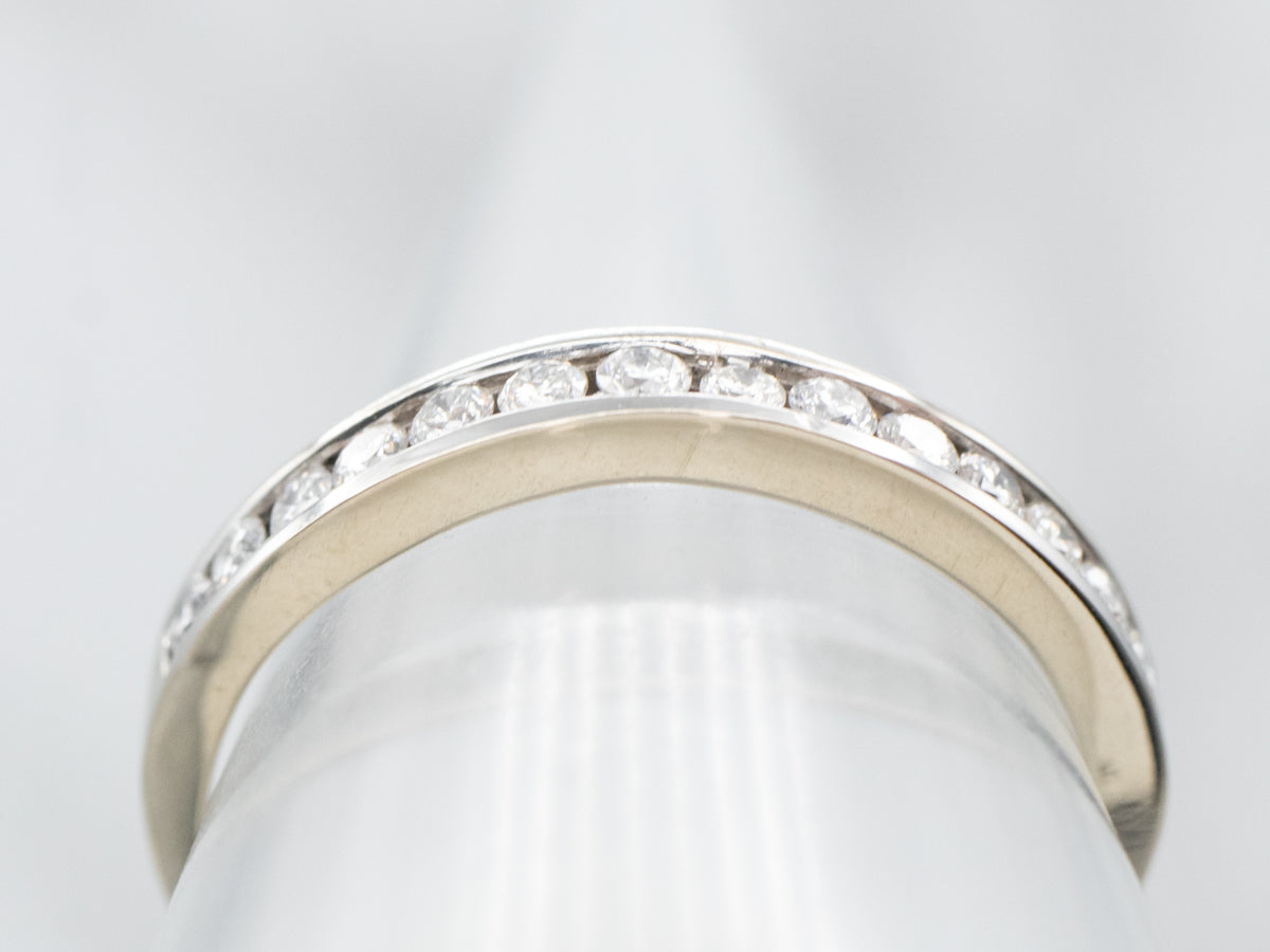 White Gold Channel Set Diamond Band