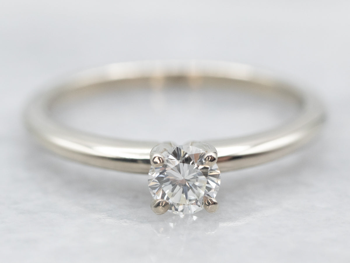 White Gold Diamond Solitaire Engagement Ring