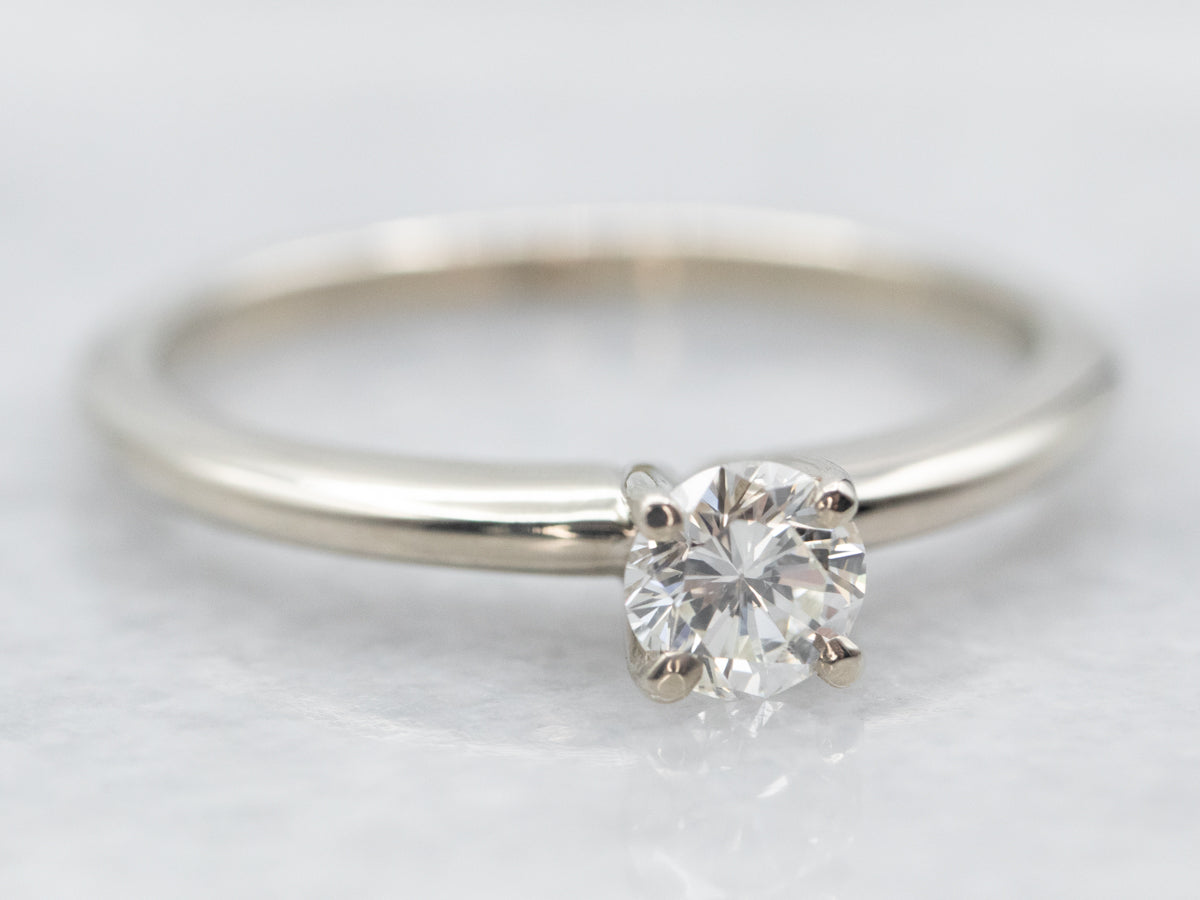 White Gold Diamond Solitaire Engagement Ring