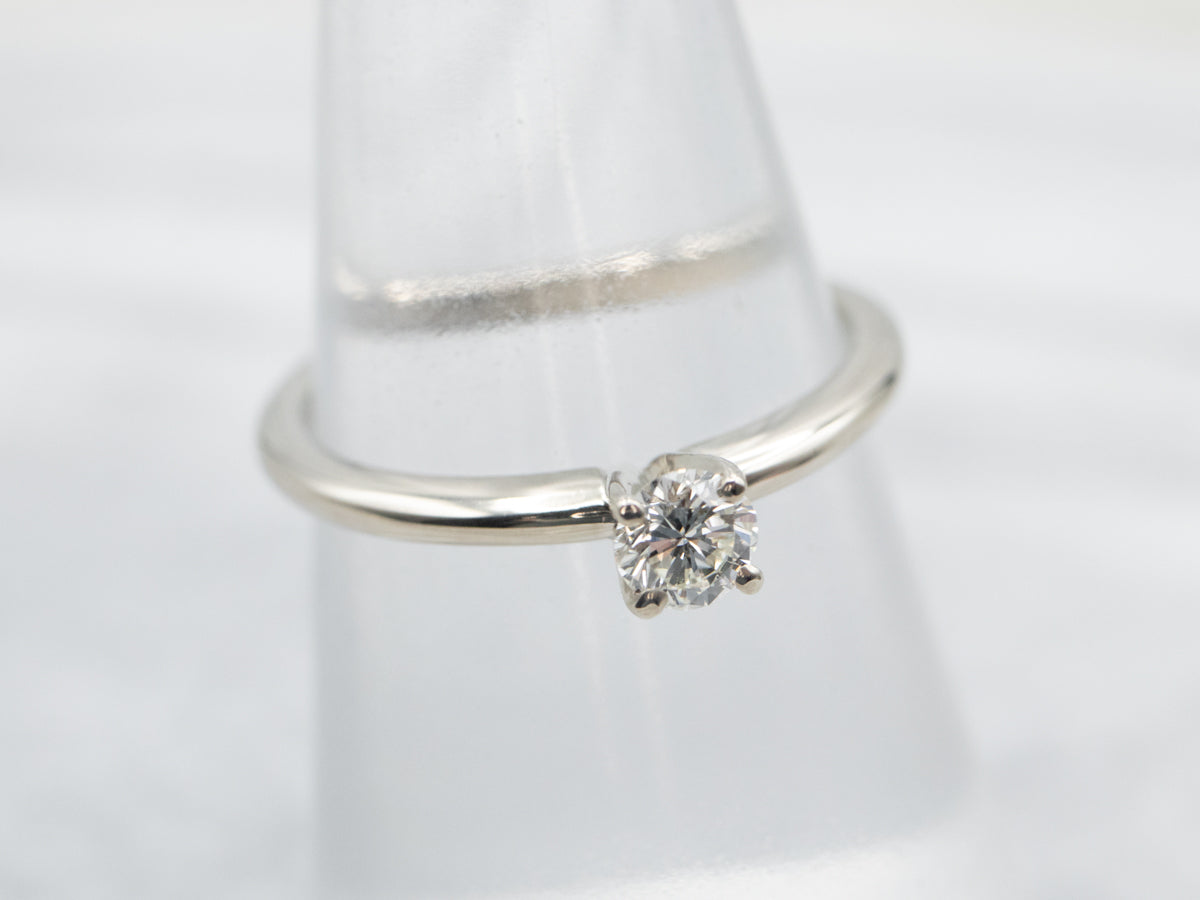 White Gold Diamond Solitaire Engagement Ring