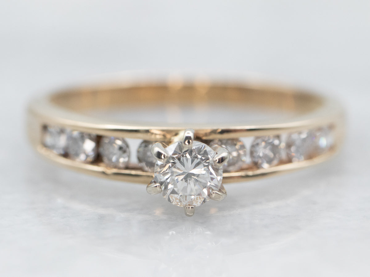 Channel Set Diamond Engagement Ring