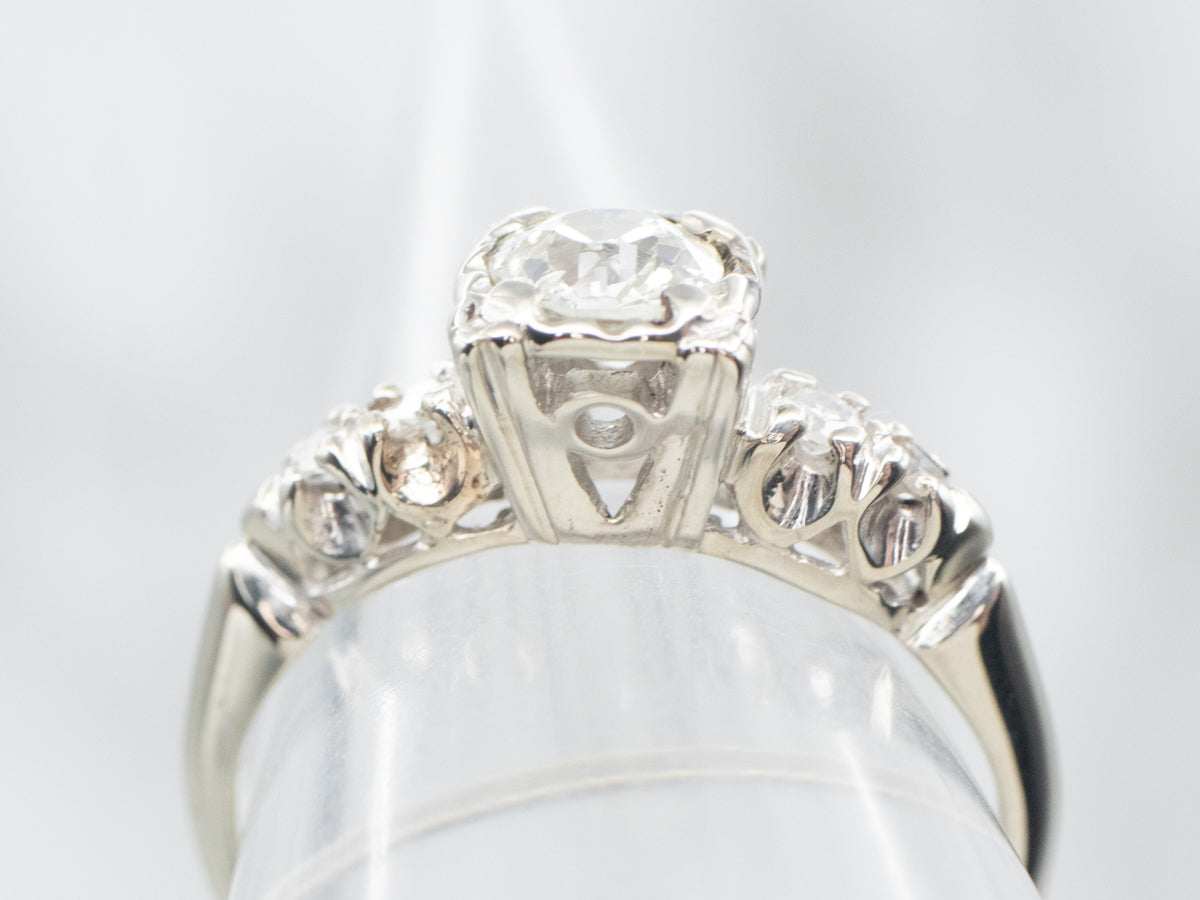 Vintage Old Mine Cut Diamond Engagement Ring