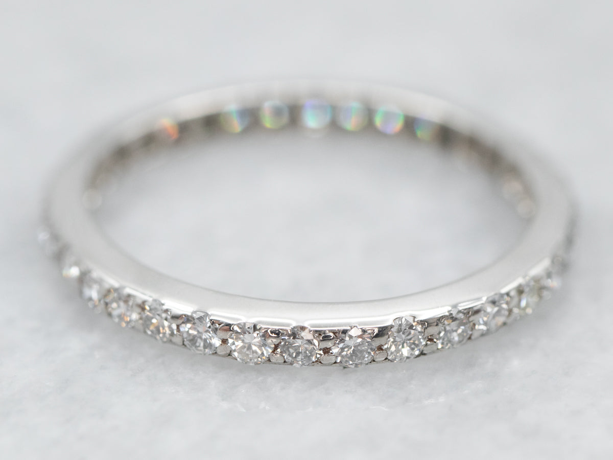 Platinum Pave Set Diamond Eternity Band