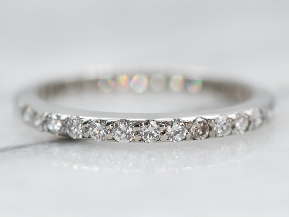 Platinum Pave Set Diamond Eternity Band