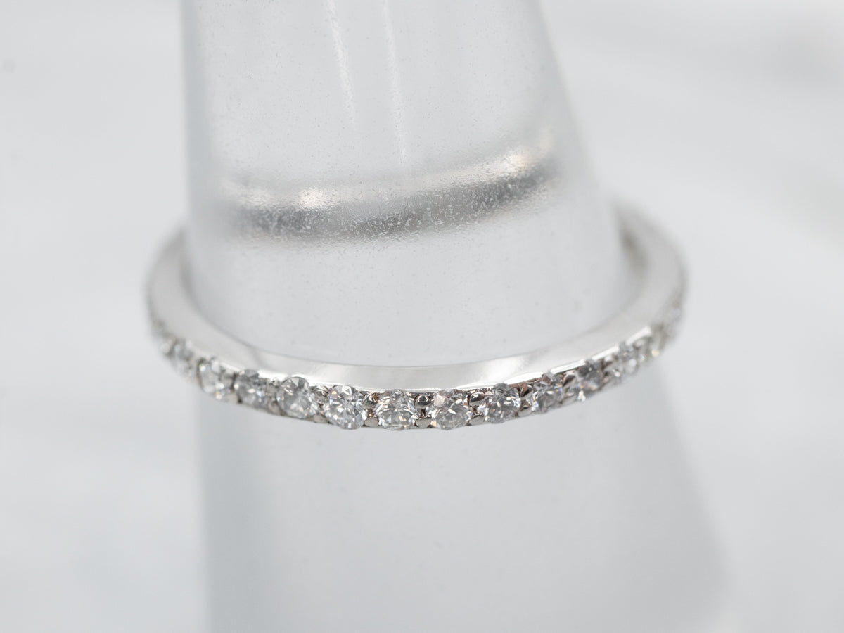 Platinum Pave Set Diamond Eternity Band