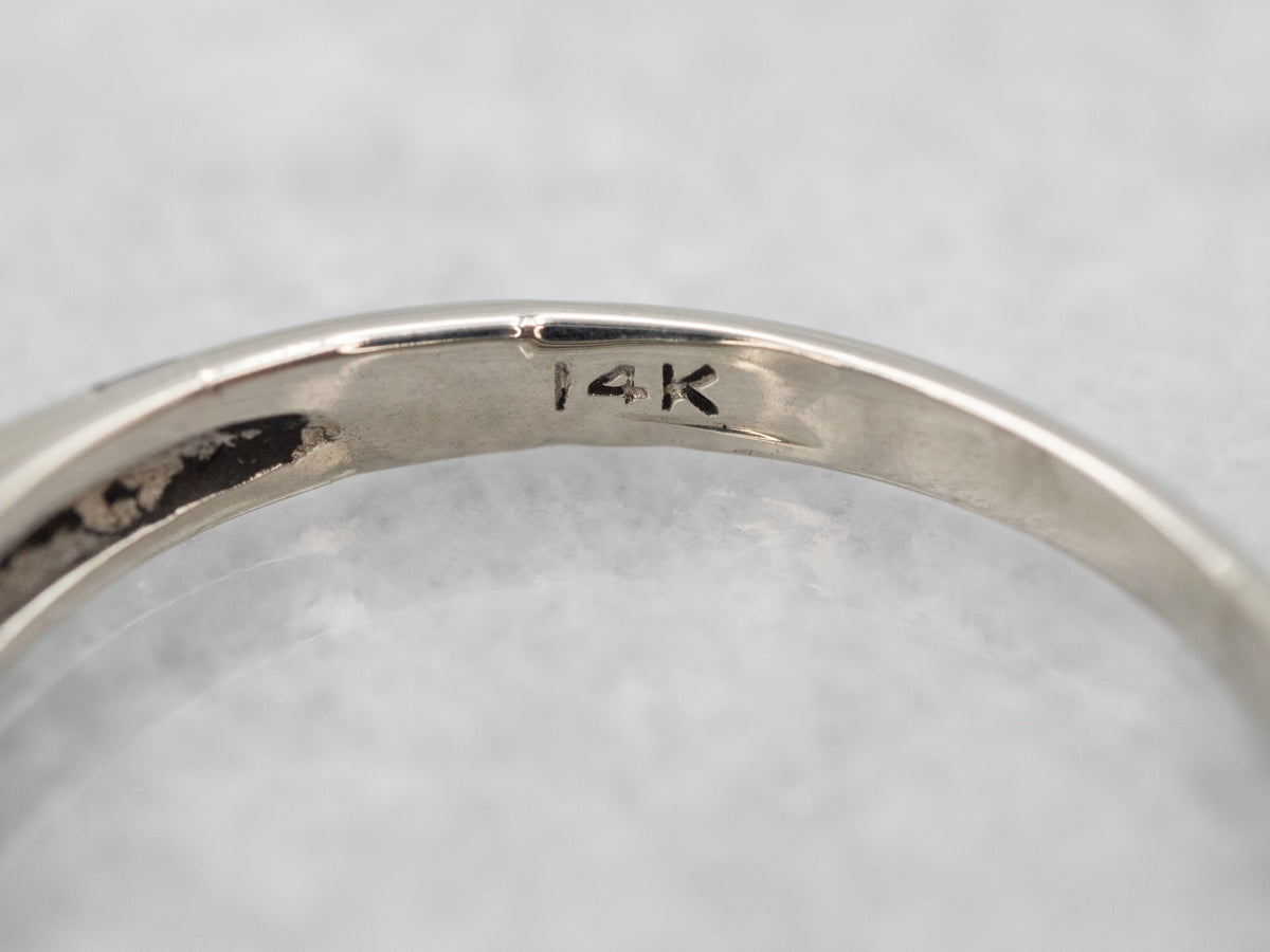 Vintage White Gold Diamond Band