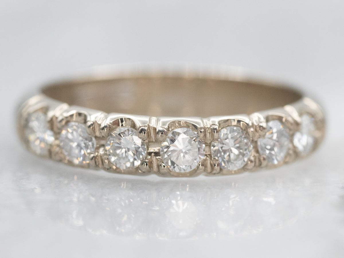 Stunning White Gold Diamond Wedding Band