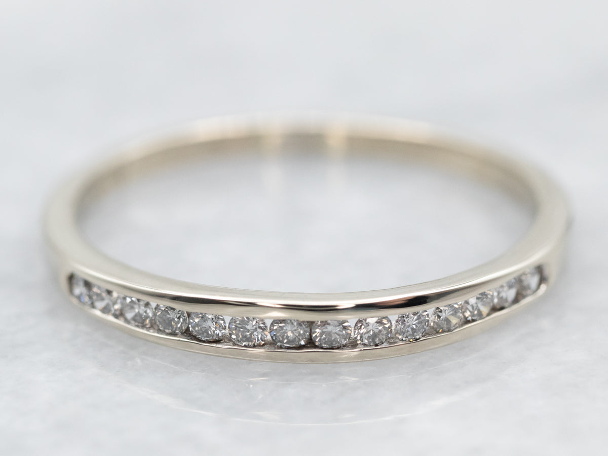 White Gold Channel Set Diamond Band