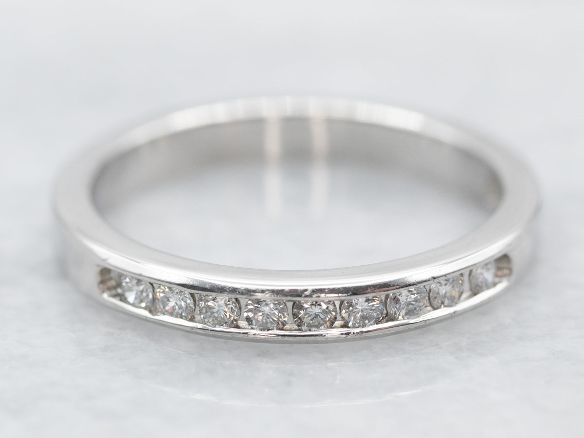 Platinum Channel Set Diamond Wedding Band