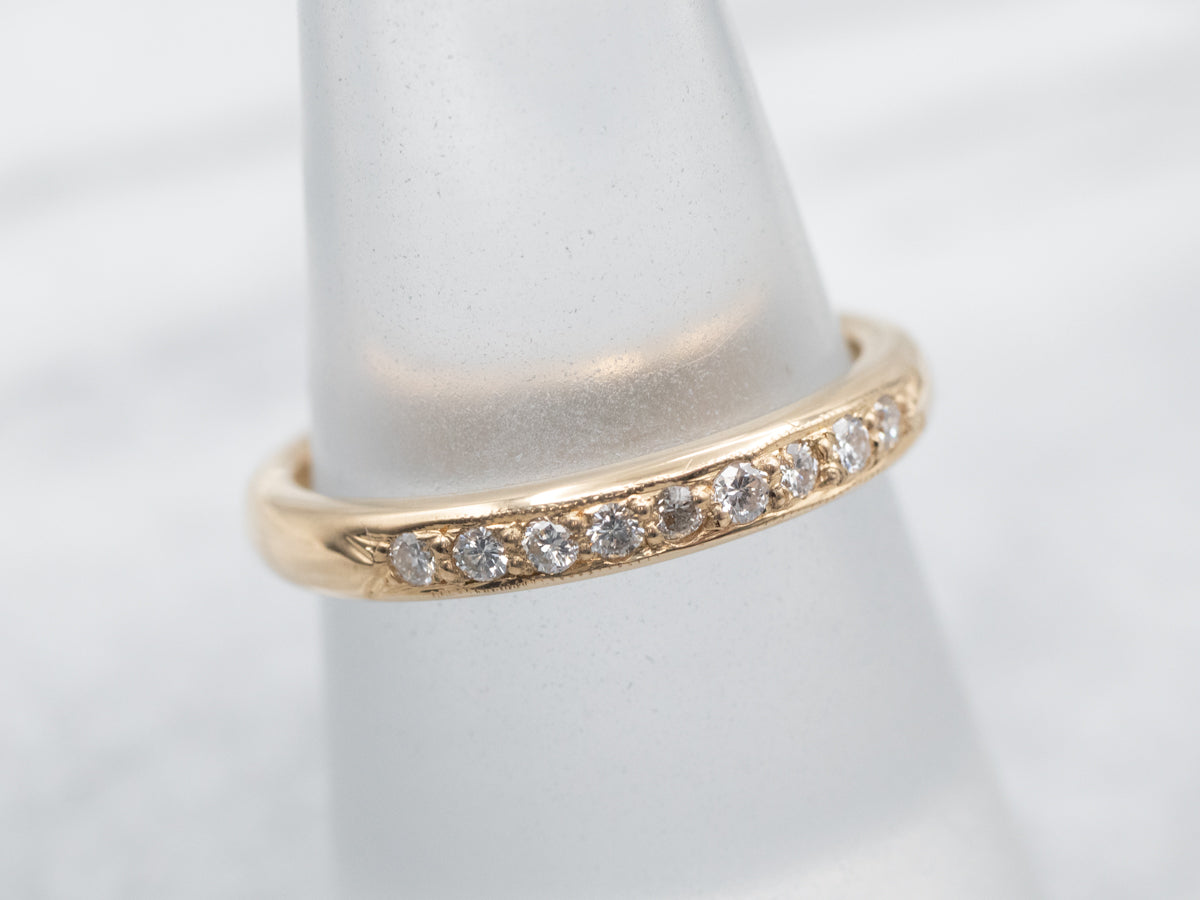 18-Karat Gold Pave Set Diamond Band