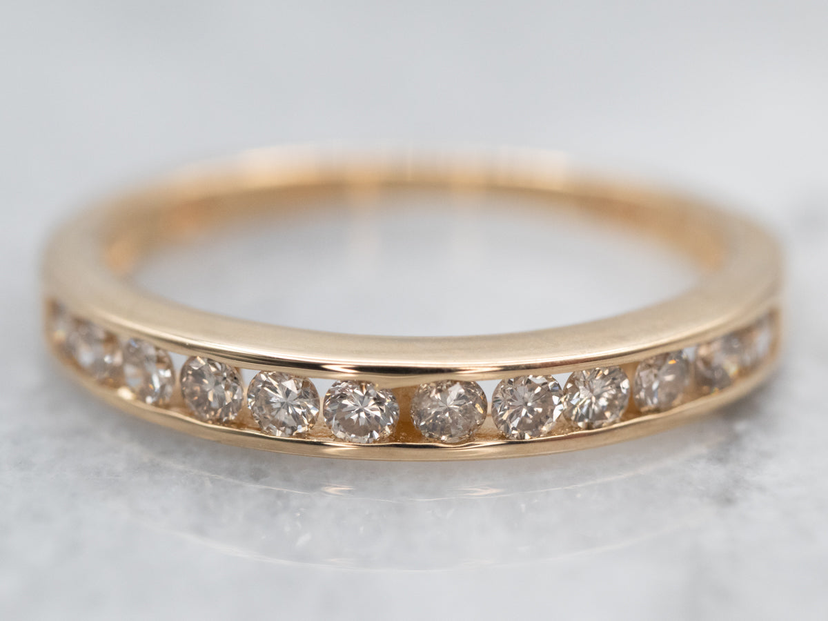 Simple Channel Set Diamond Wedding Band