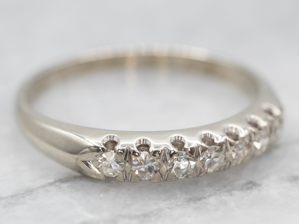 Elegant White Gold Diamond Wedding Band