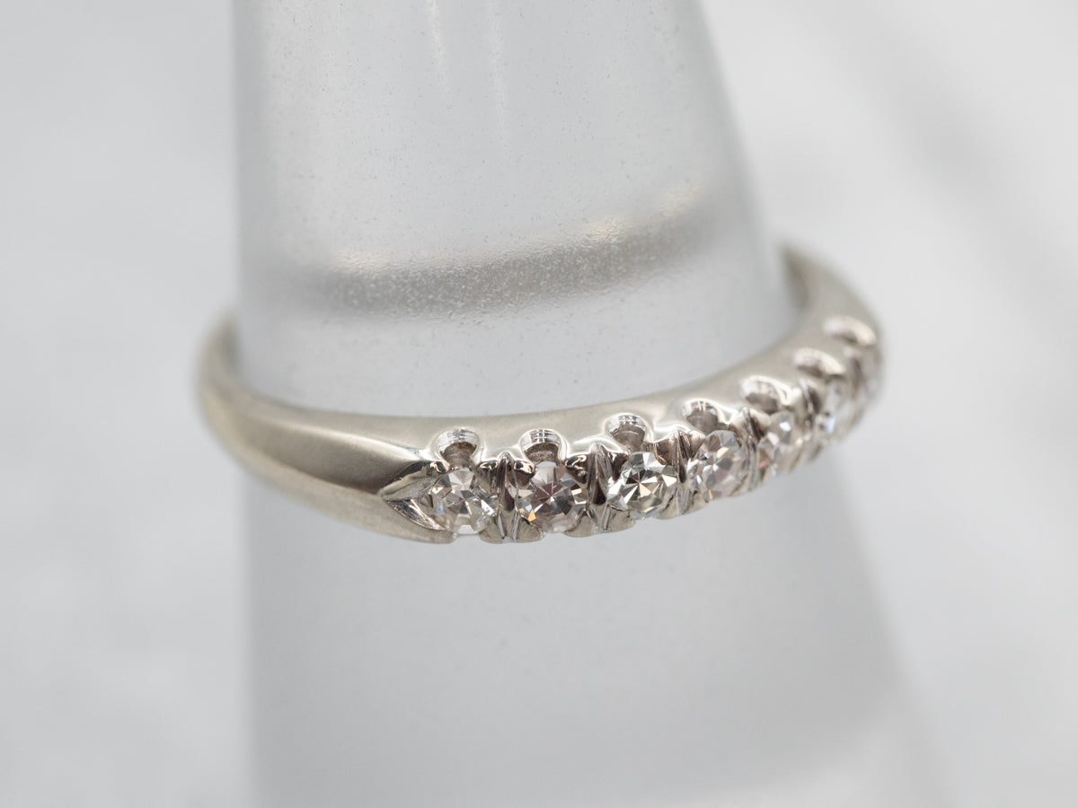 Elegant White Gold Diamond Wedding Band