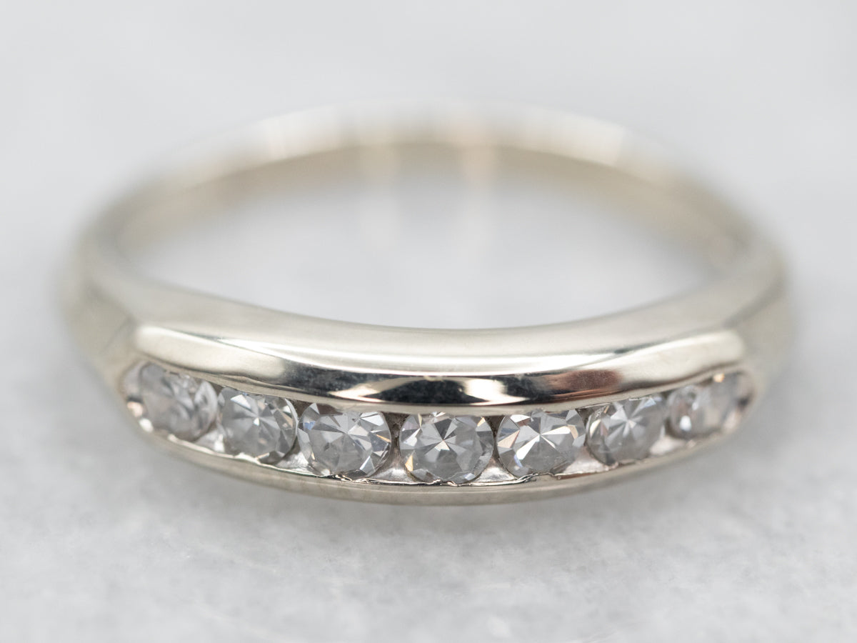 White Gold Channel Set Diamond Wedding Band