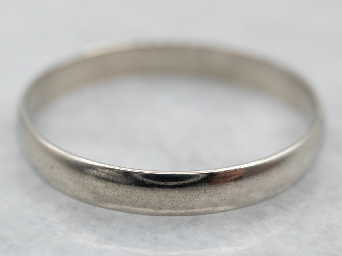 Thin White Gold Band