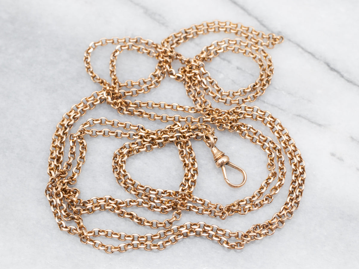 Antique Gold Lariat Chain