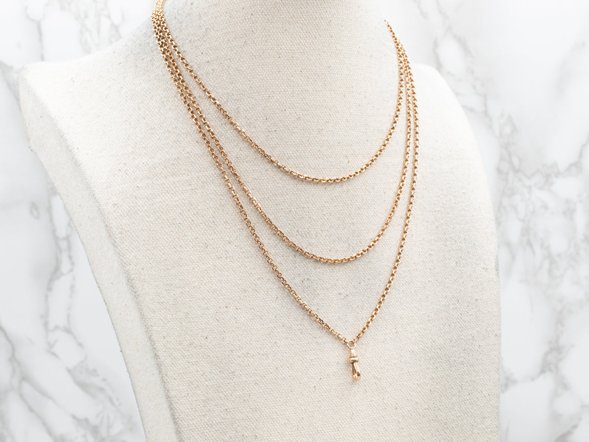 Antique Gold Lariat Chain