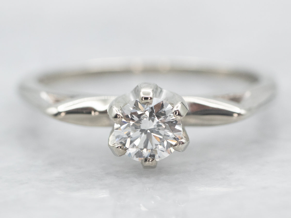 Vintage Diamond Solitaire Engagement Ring