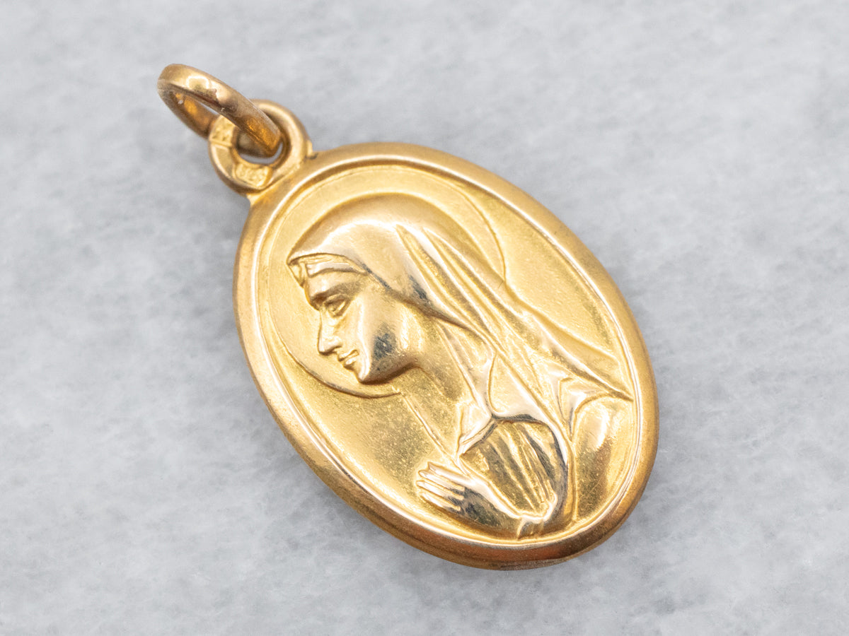 Beautiful Lady Madonna Religious Pendant