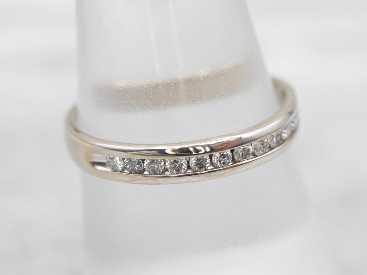 White Gold Channel Set Diamond Band