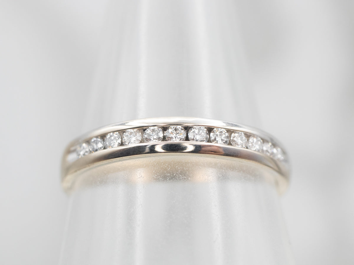 White Gold Channel Set Diamond Band