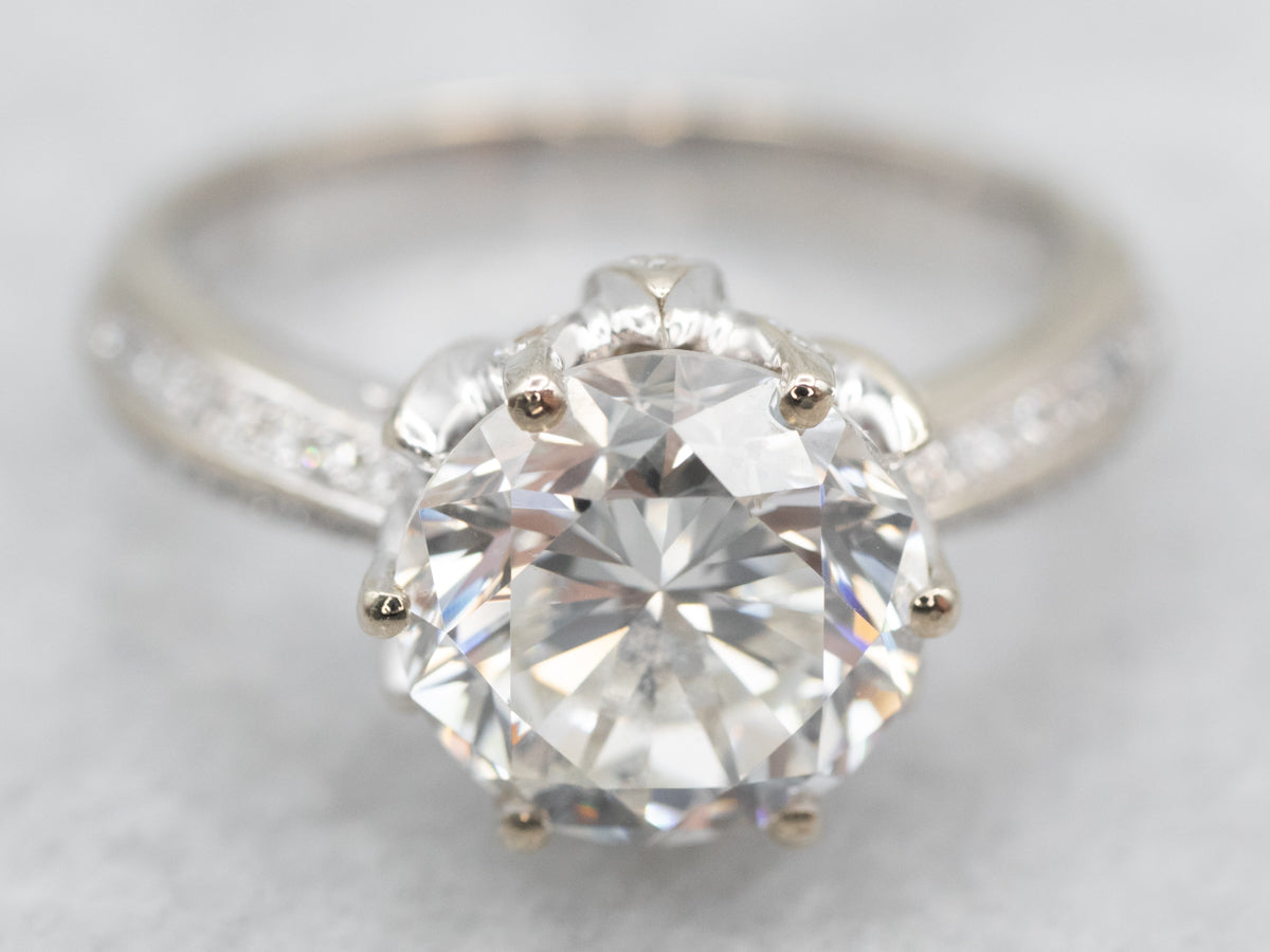 Stunning GIA Certified Round Brilliant Diamond Engagement Ring