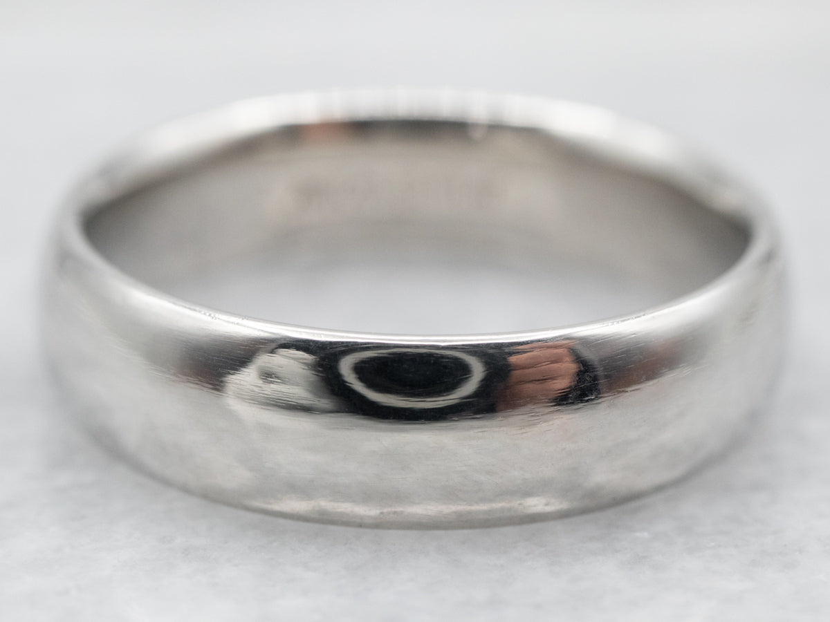 Vintage Art Carved Platinum Band