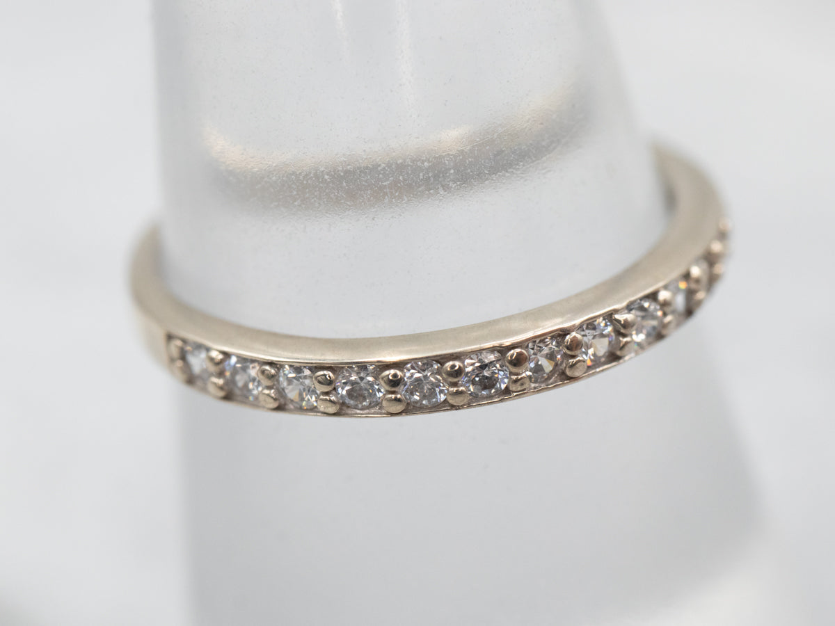 18-Karat White Gold Diamond Band