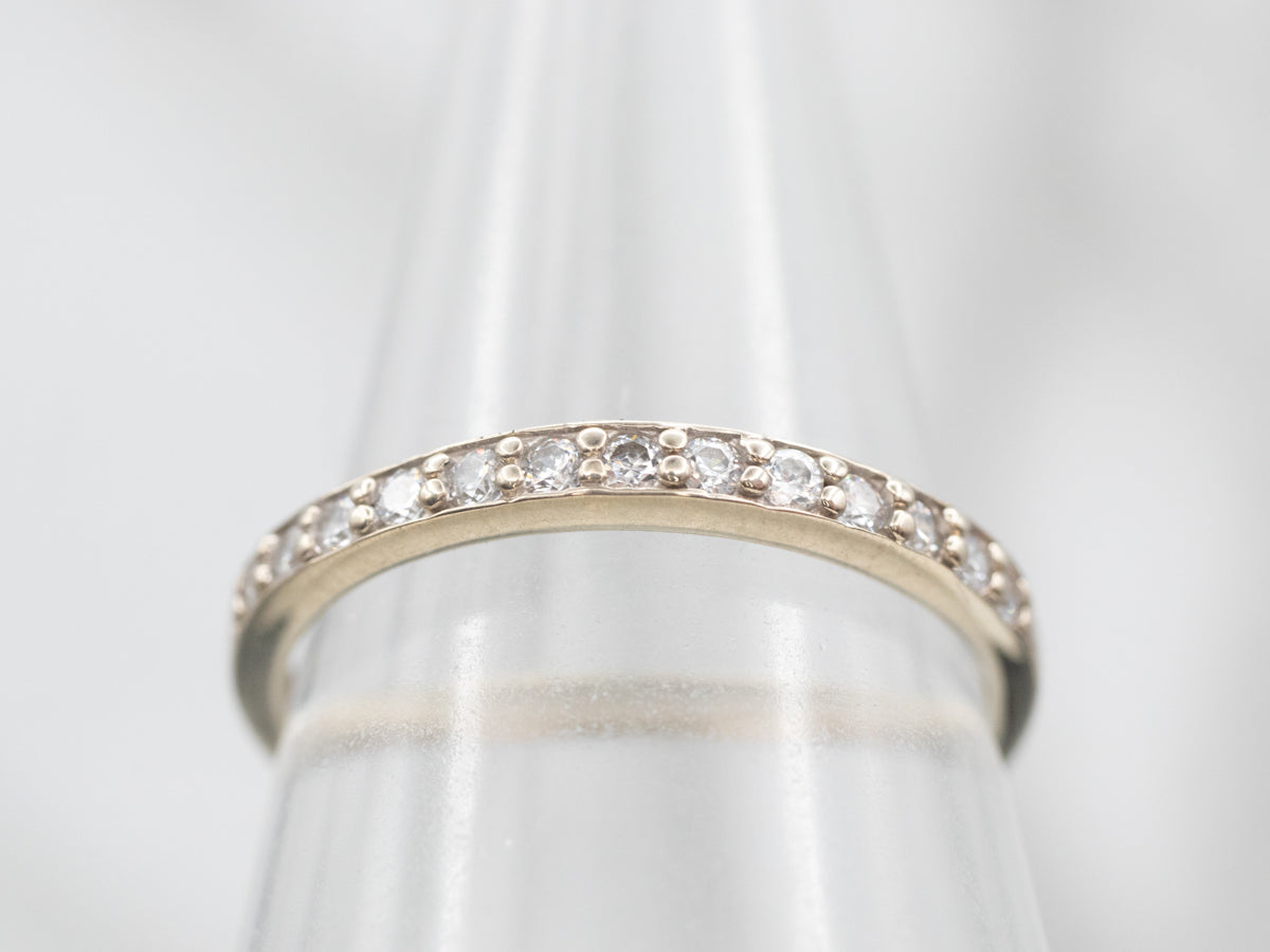 18-Karat White Gold Diamond Band