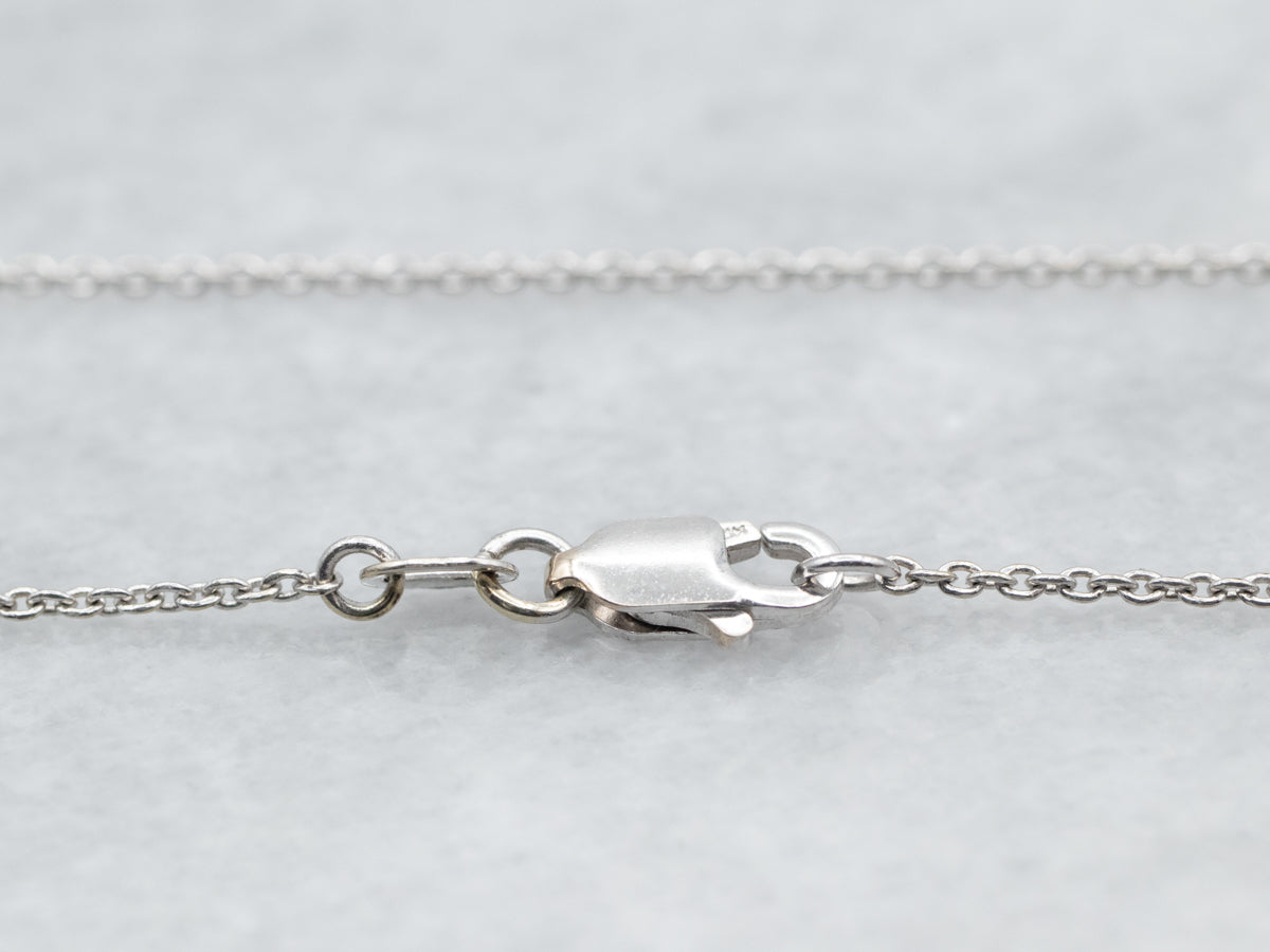 White Gold Cable Chain with Lobster Clasp