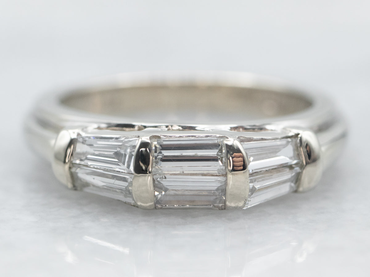 Sleek Baguette Cut Diamond Band