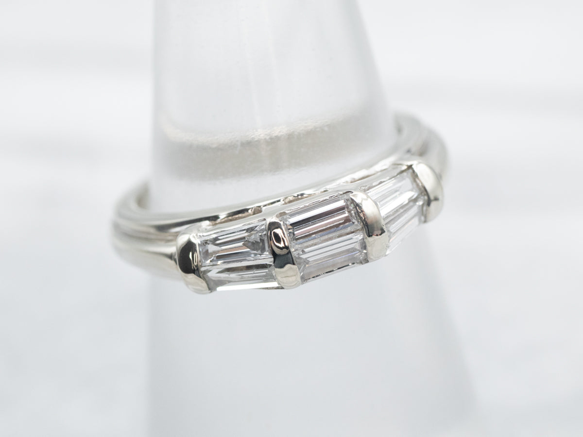 Sleek Baguette Cut Diamond Band