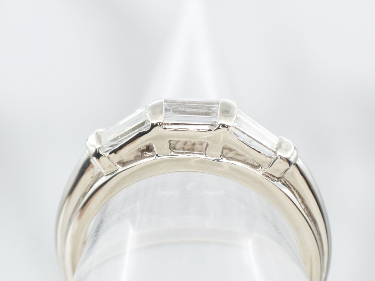 Sleek Baguette Cut Diamond Band