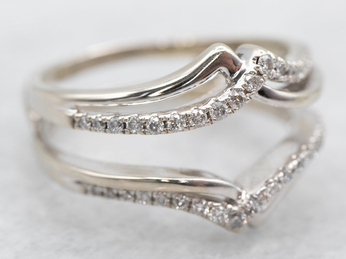 White Gold Diamond Solitaire Enhancer Band