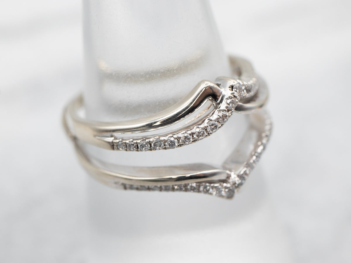 White Gold Diamond Solitaire Enhancer Band