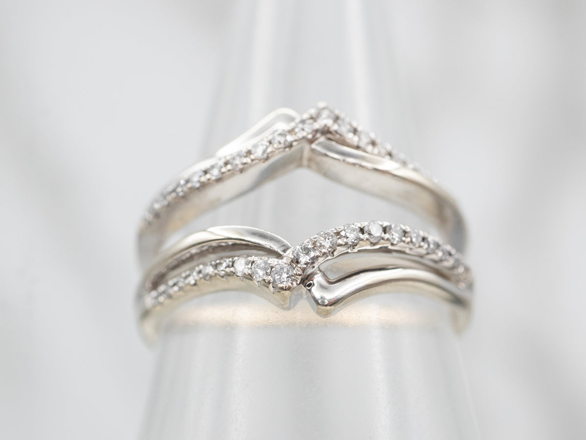 White Gold Diamond Solitaire Enhancer Band