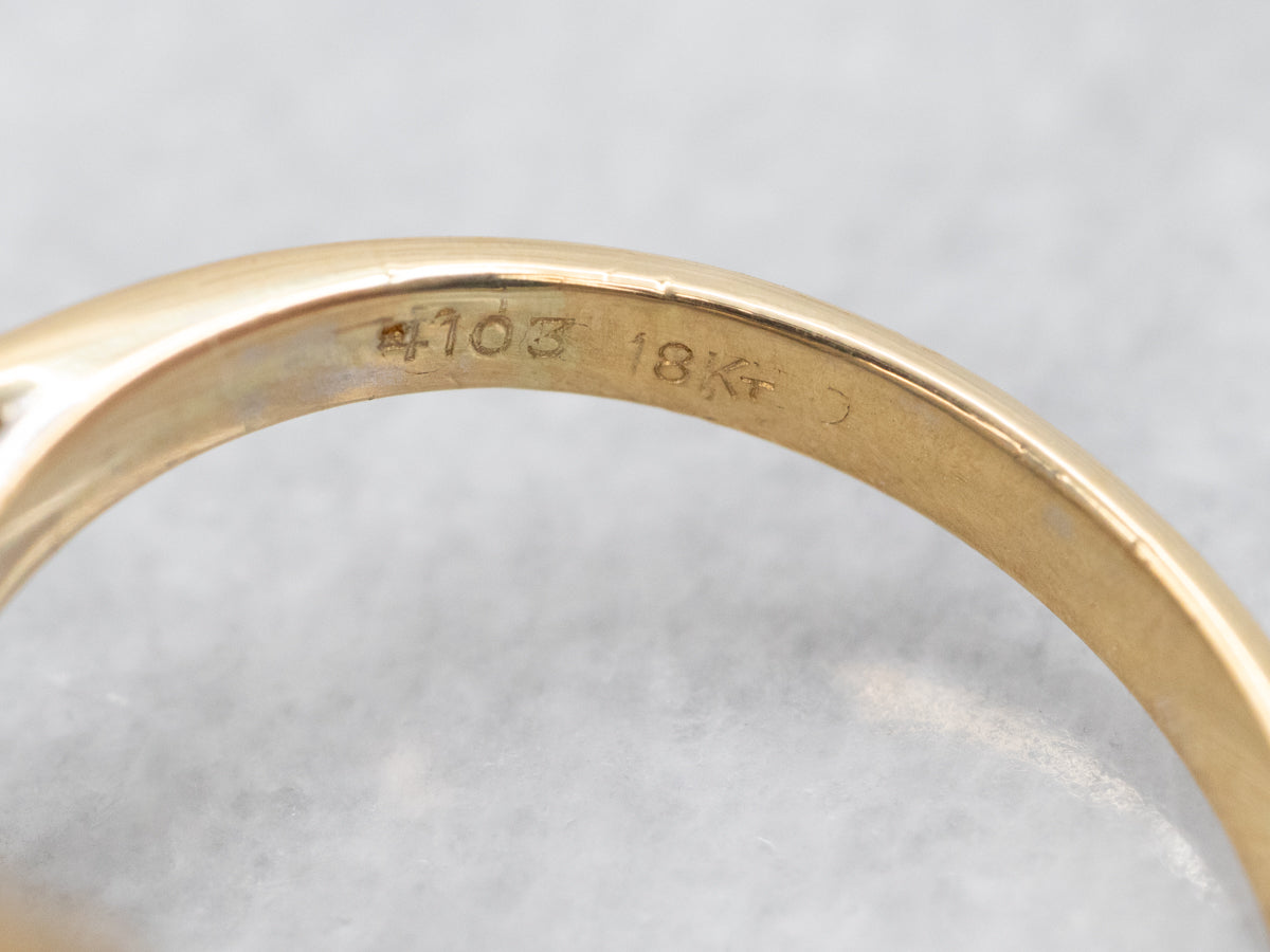 Vintage 18K-Gold Diamond Cocktail Ring