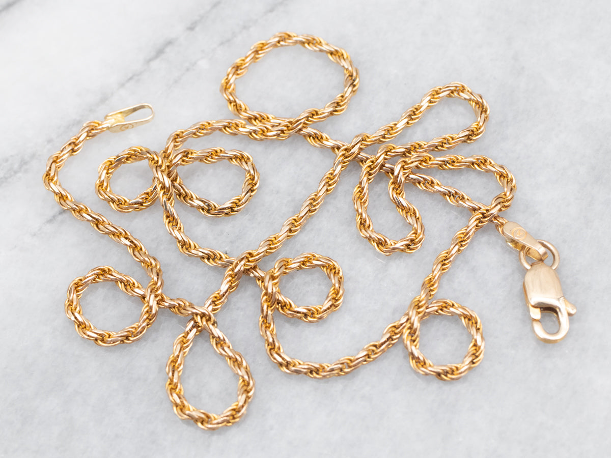 Italian Gold Rope Twist Chain